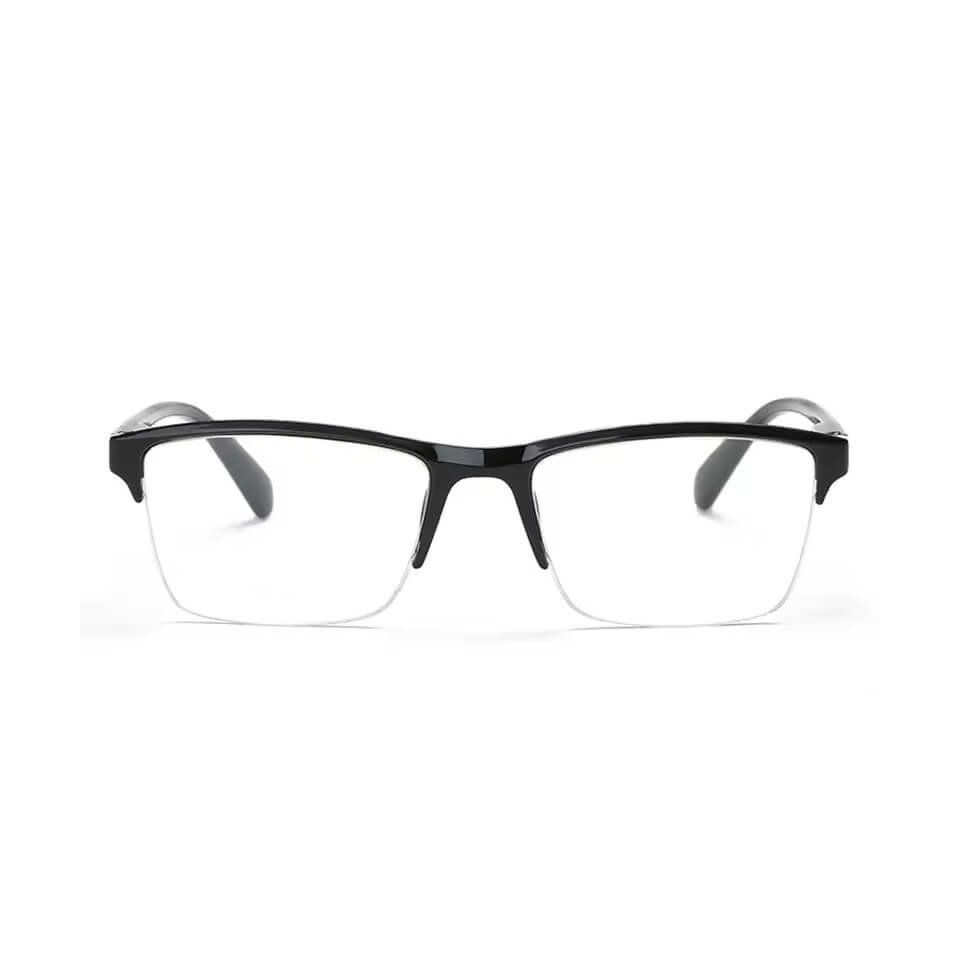 Half Frame Reading Glasses Presbyopic Eyewear Male Female Far Sight Glasses Ultra Light Black Red with Strength +75 To +400