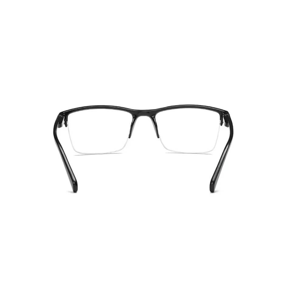 Half Frame Reading Glasses Presbyopic Eyewear Male Female Far Sight Glasses Ultra Light Black Red with Strength +75 To +400